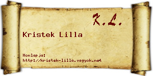 Kristek Lilla névjegykártya
