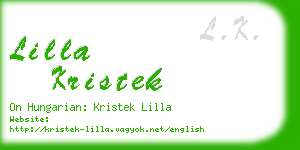 lilla kristek business card